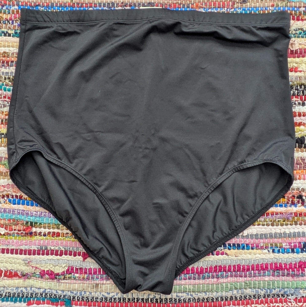DREAMSUIT Black High-Waisted Swim Bottoms 18W